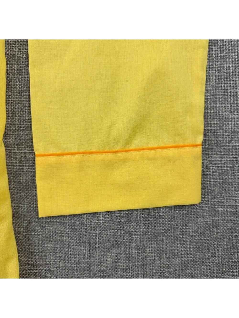 Vintage 70s Sears The Men’s Store Perma Prest Yellow Pajama Shirt Size S 34/36
